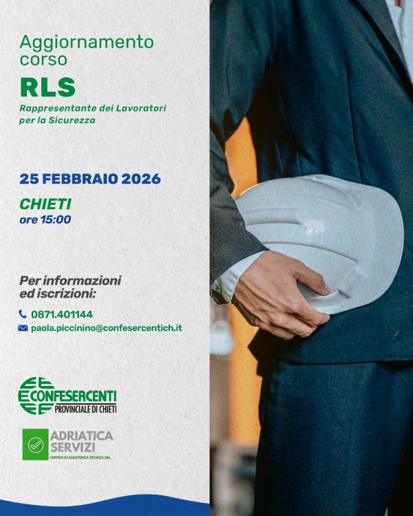 Aggiornamento Corso Rls 25 Febbraio 2026 Chieti Aggiornamento Corso Rls 25 Febbraio 2026 Chieti