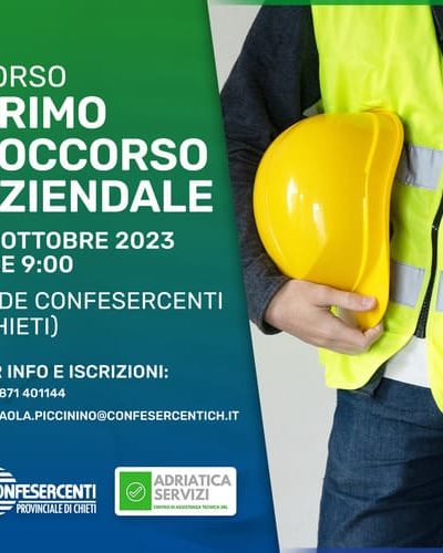 Apertura iscrizione Corso Primo soccorso aziendale – Settembre 2023