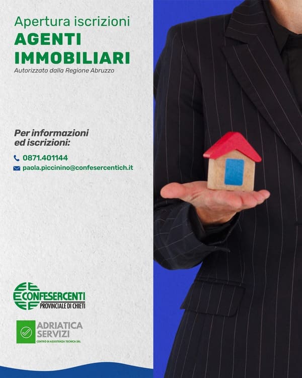 Apertura Iscrizioni Corso Agente Immobiliare Marzo 2026 Chieti Apertura Iscrizioni Corso Agente Immobiliare Marzo 2026 Chieti