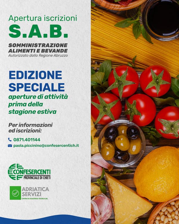 Apertura Iscrizioni Corso Sab Maggio 2025
