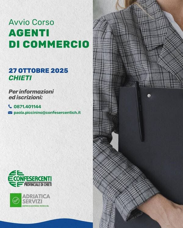 Avvio Corso Agenti Di Commercio 27 Ottobre 2025 Chieti Avvio Corso Agenti Di Commercio 27 Ottobre 2025 Chieti