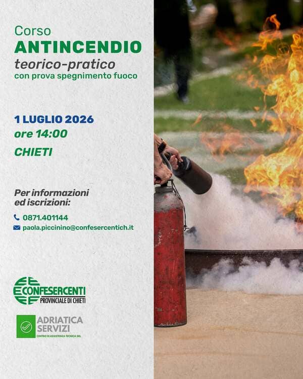 Corso Antincendio 1 Luglio Chieti Corso Antincendio 1 Luglio Chieti