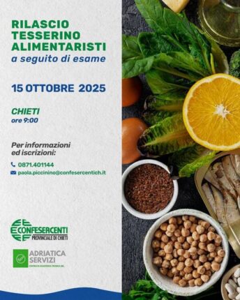 Rilascio Tesserino Alimentaristi – 15 ottobre 2025 – Chieti
